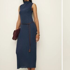 Reformation Arabella Knit Dress Blue - Size XS